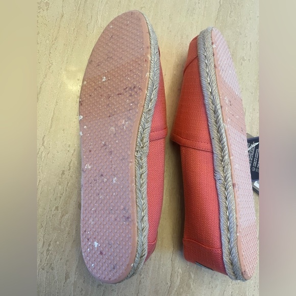 TOMS Peach Women’s Alpargata Rope Textured Slip on Shoes Size 8.5 - Picture 5 of 7
